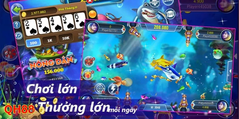 Game chơi bắn cá Phát tài 3D tại QH88 có thể thức tổ chức rất dễ dàng.