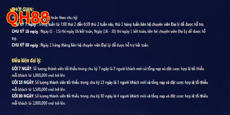 Hội viên cần đọc rõ chính sách đại lý đã được đưa ra.